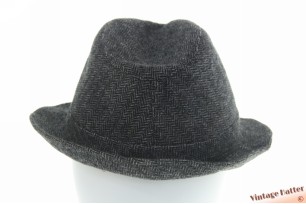 © VintageHatter.com | v-7015-56-4 Vissershoed trilby Wegener grijs visgraat 56 Vissershoed trilby Wegener grijs visgraat 56